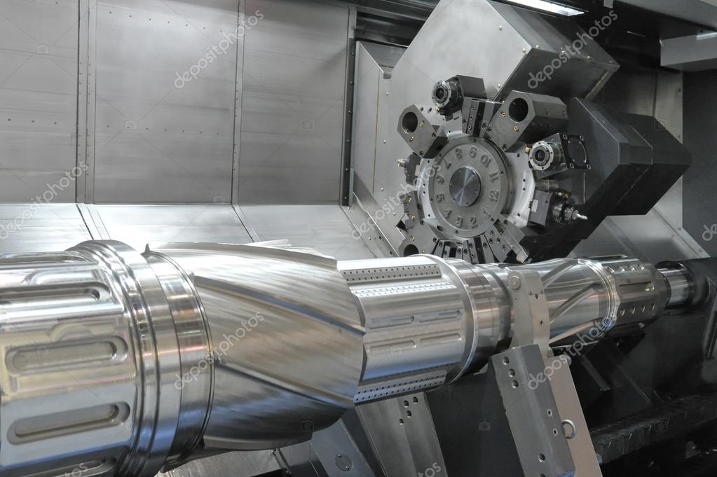 CNC turning and milling center machining metal components